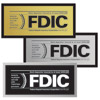 FDIC Wall Style Sign w/Backplate